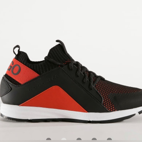 Hugo Boss Hybrid Runn Trainer men’s black shoes size 41 - Picture 1 of 16